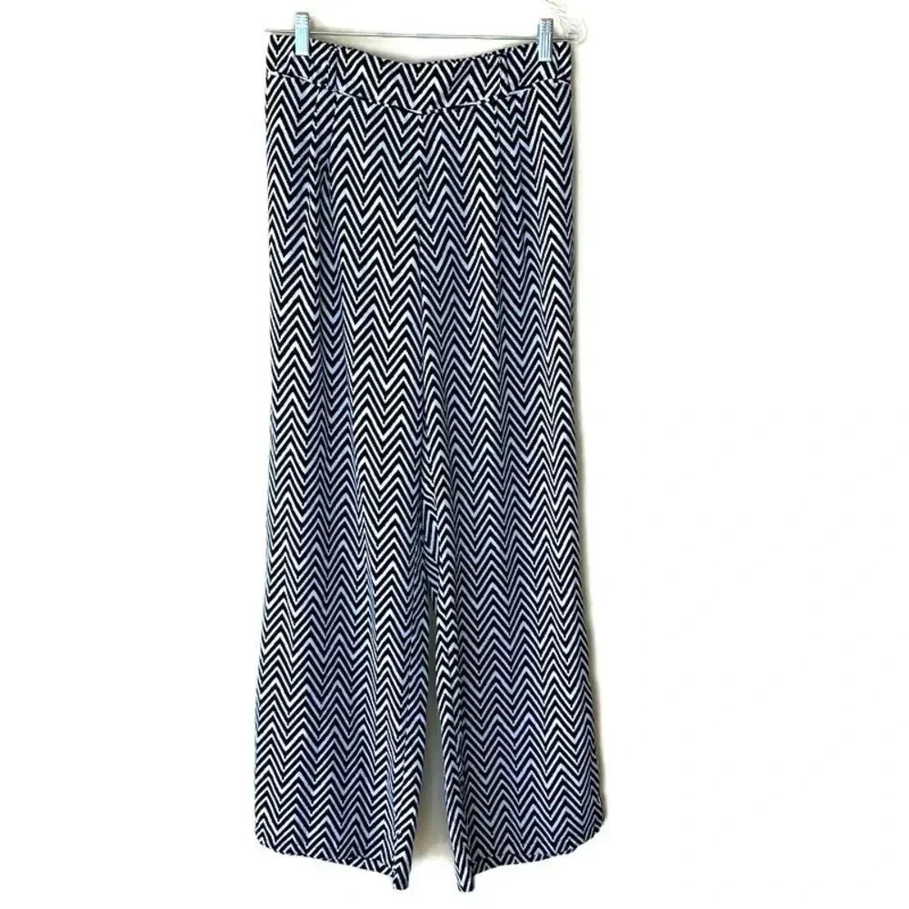 My Michelle Wide Leg Black & White Zig Zag…